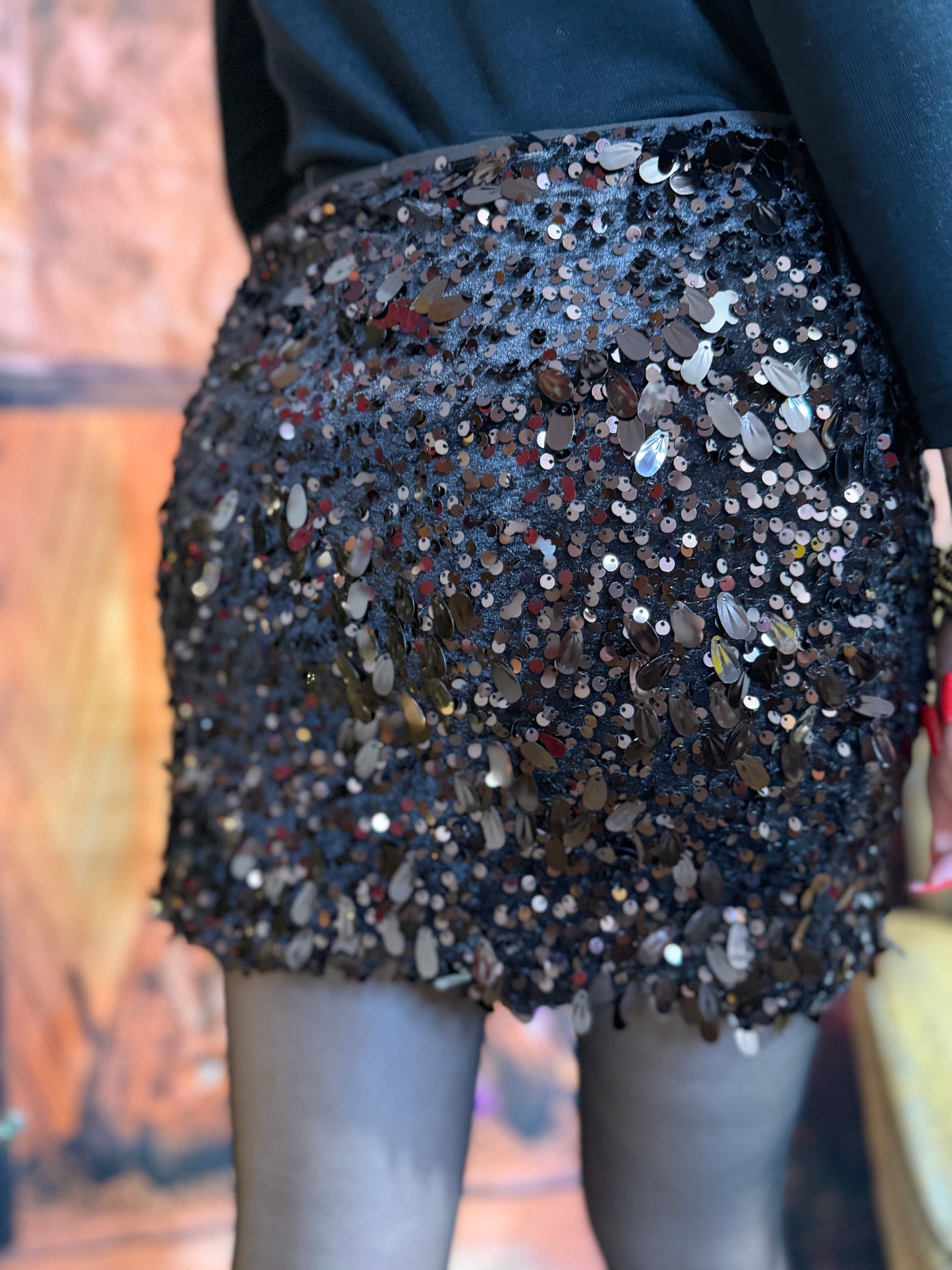 Jupe Sequin Chocolat