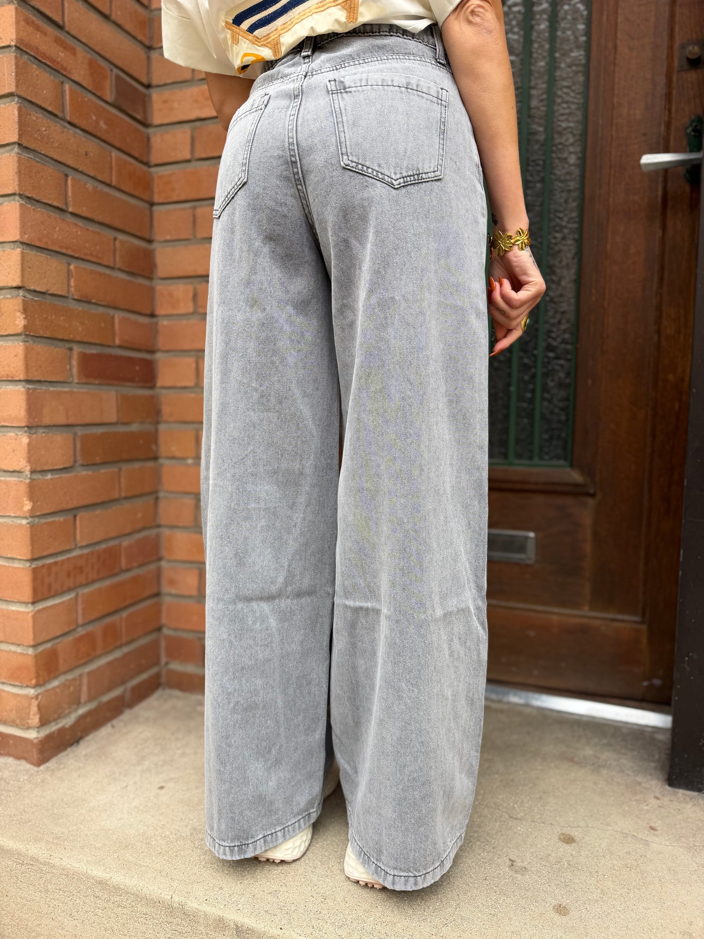 Jean’s Wide Gris Souris