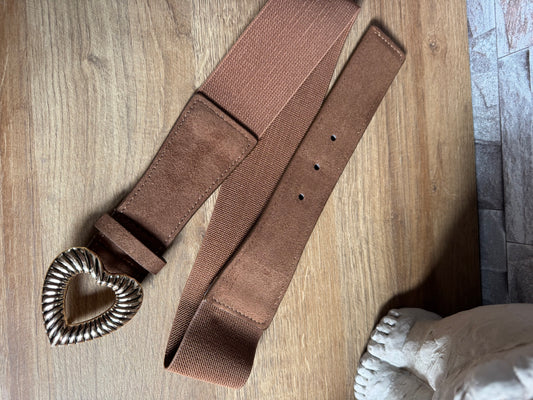 Ceinture Coeur Camel