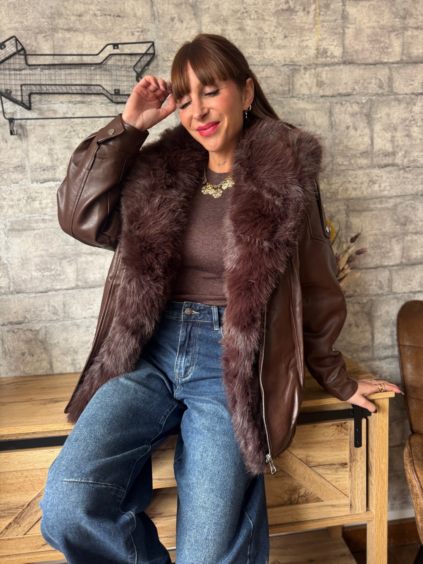 Veste Artika Chocolat (fourrure amovible)