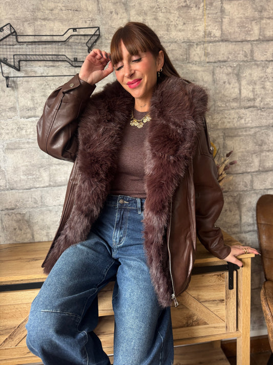 Veste Artika Chocolat (fourrure amovible)