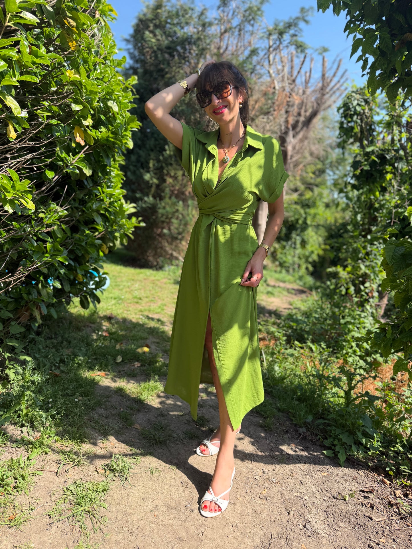 Robe Louise Vert Olive