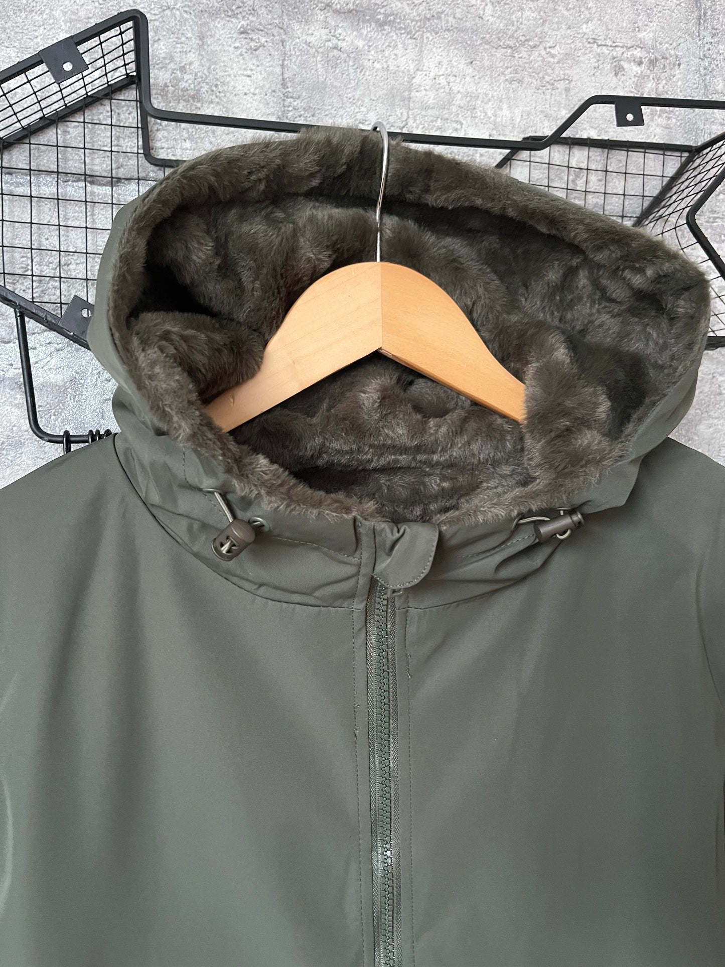 Parka Fourée Réversible Kaki