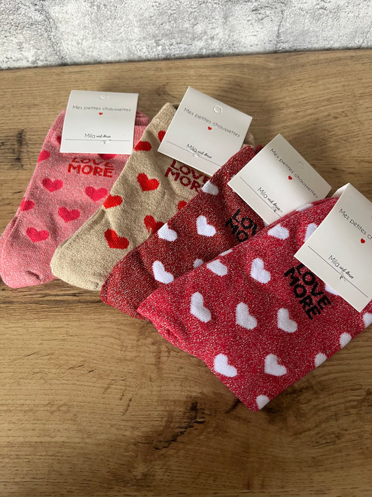 Chaussettes Cœur Love More