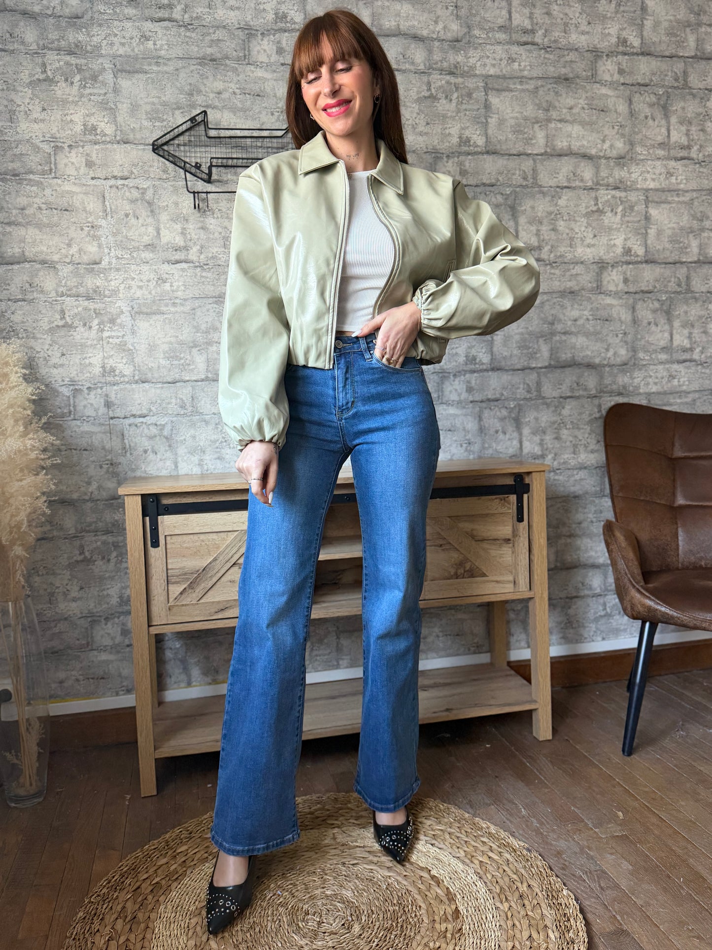 Veste Zazou Vert Sauge