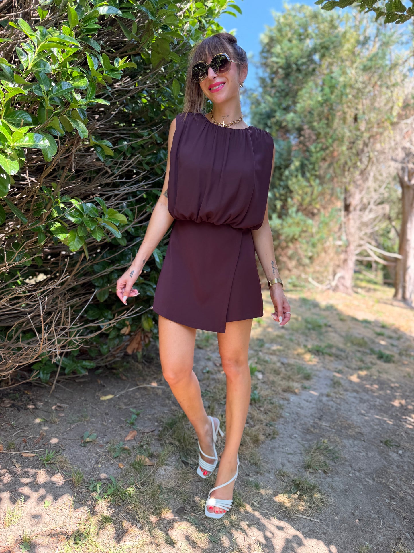 Combishort Elena Bordeaux