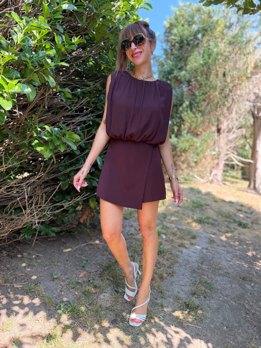 Combishort Elena Bordeaux