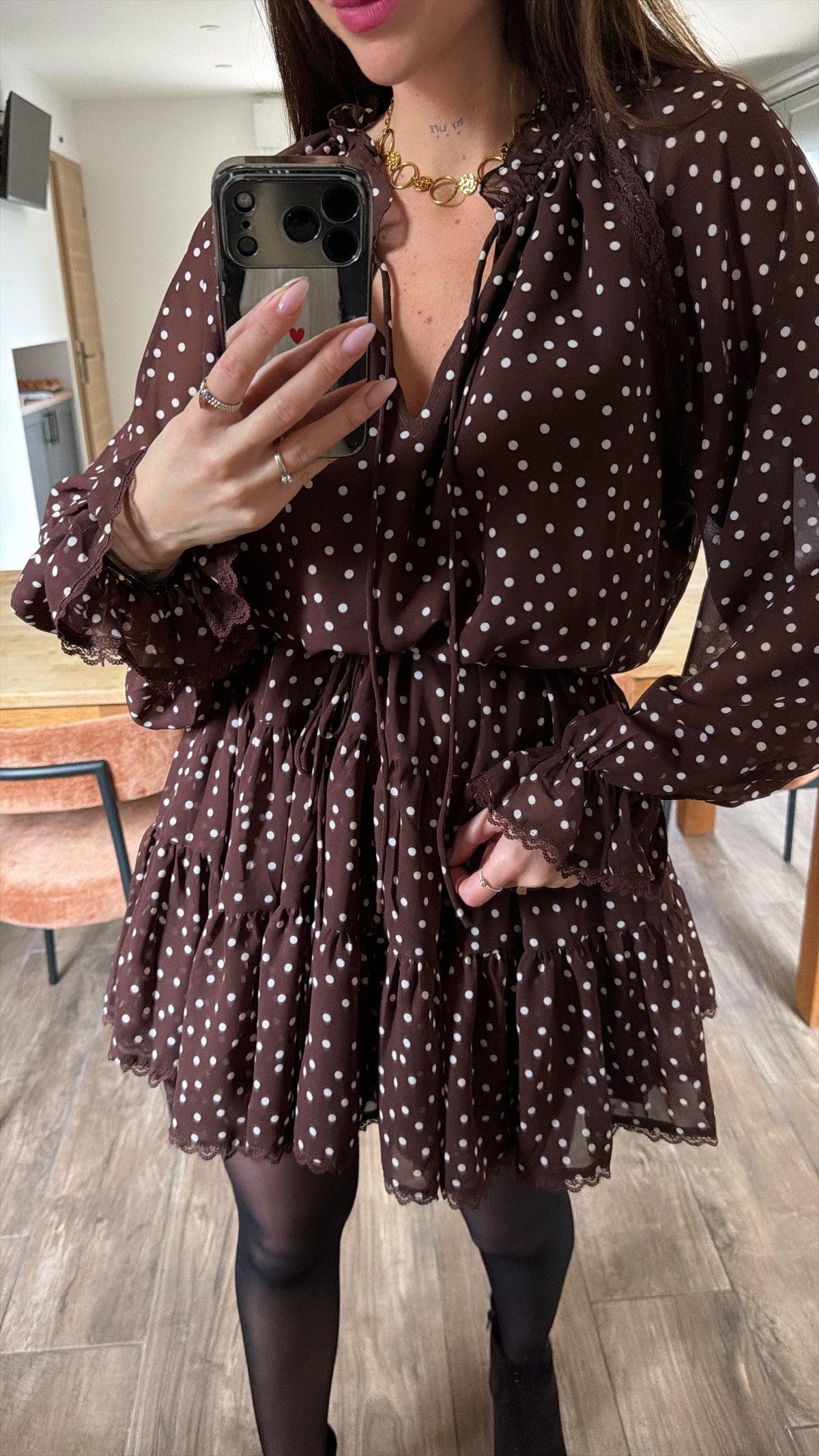 Robe Pois Chocolat New