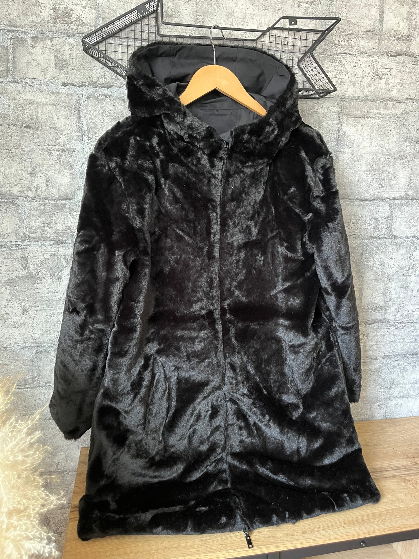 Parka Fourée Réversible Noir