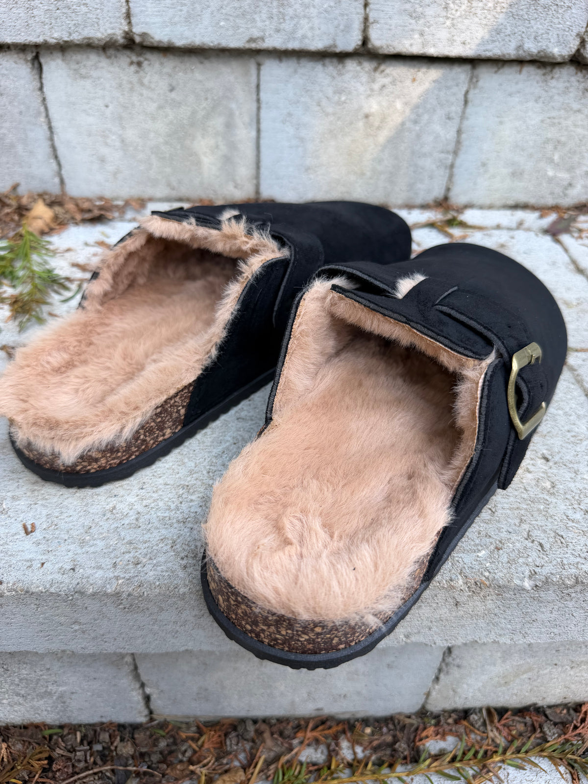 Mule Fourrée Noir