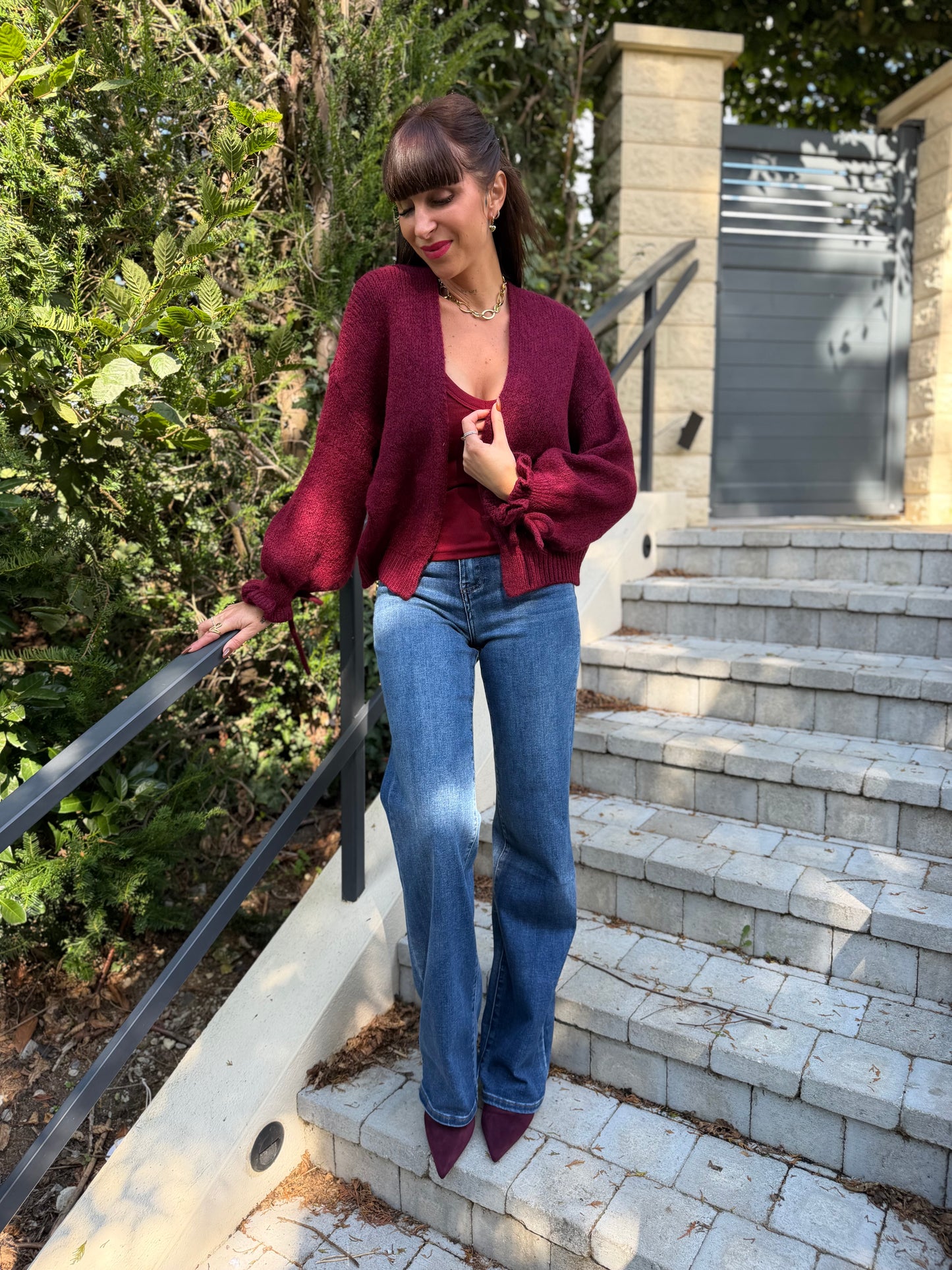 Gilet Cocoon Bordeaux