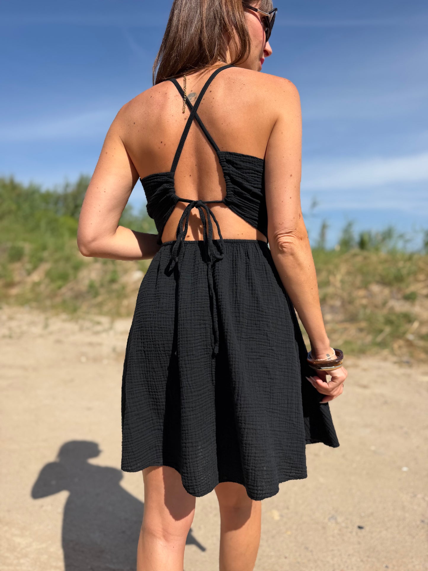 Robe Dos Croisé Noir