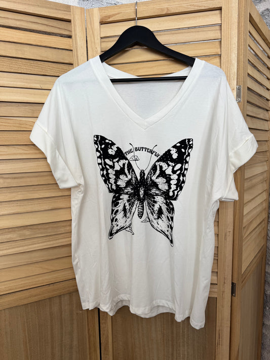 Tee-Shirt Papillon Pulpeuse