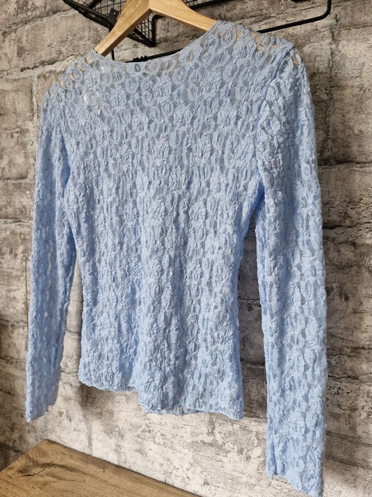 Top dentelle Bleu New