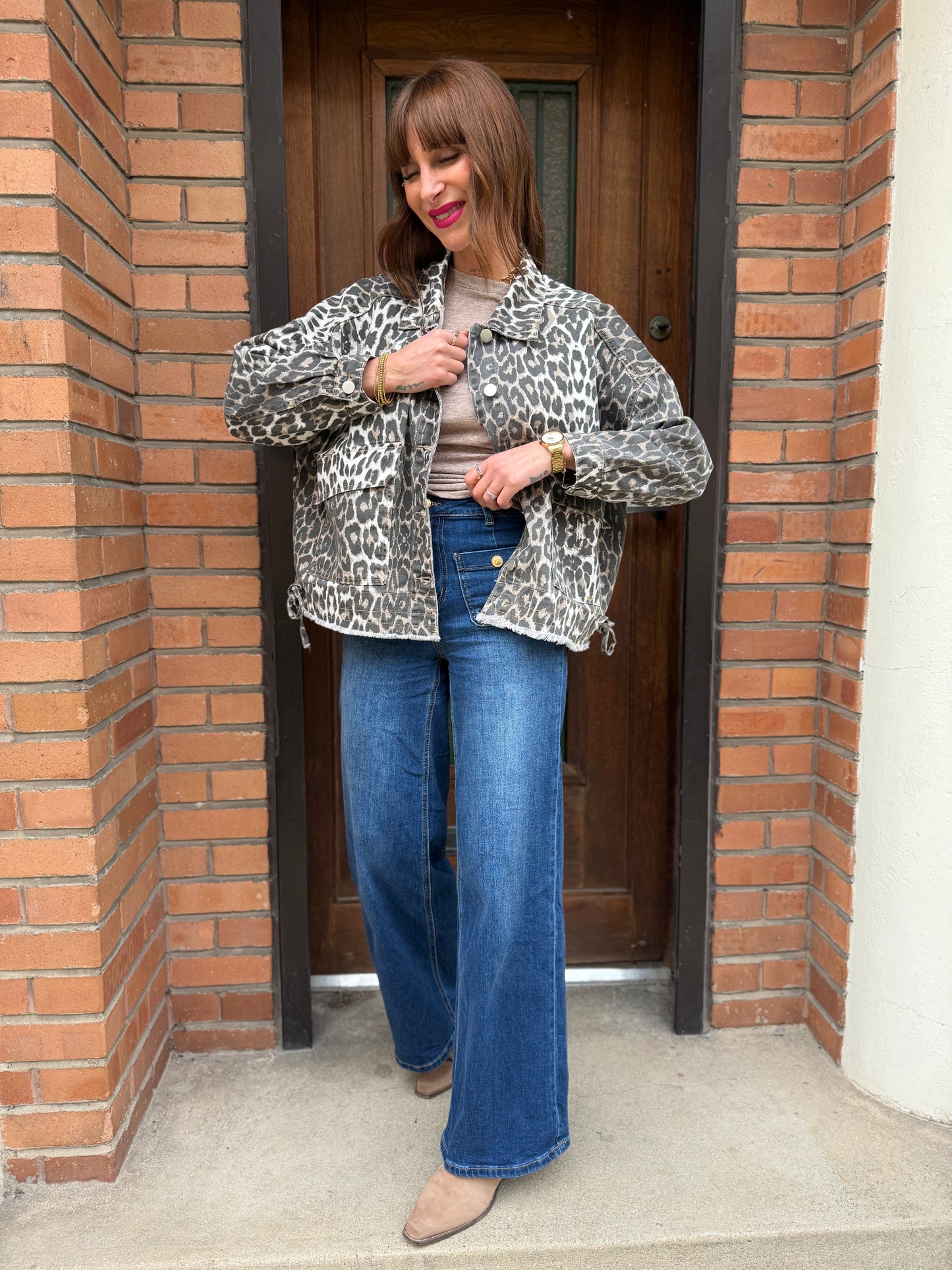 Veste Jean’s Léopard