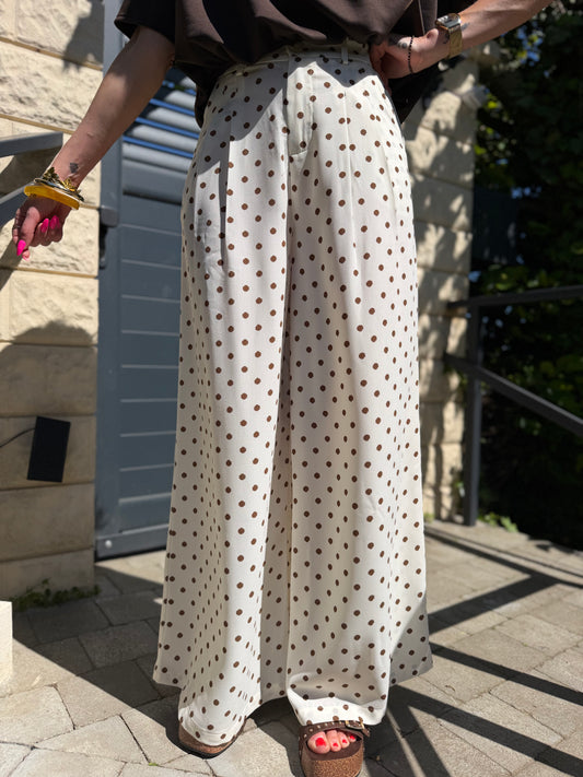 Pantalon Pois Écru