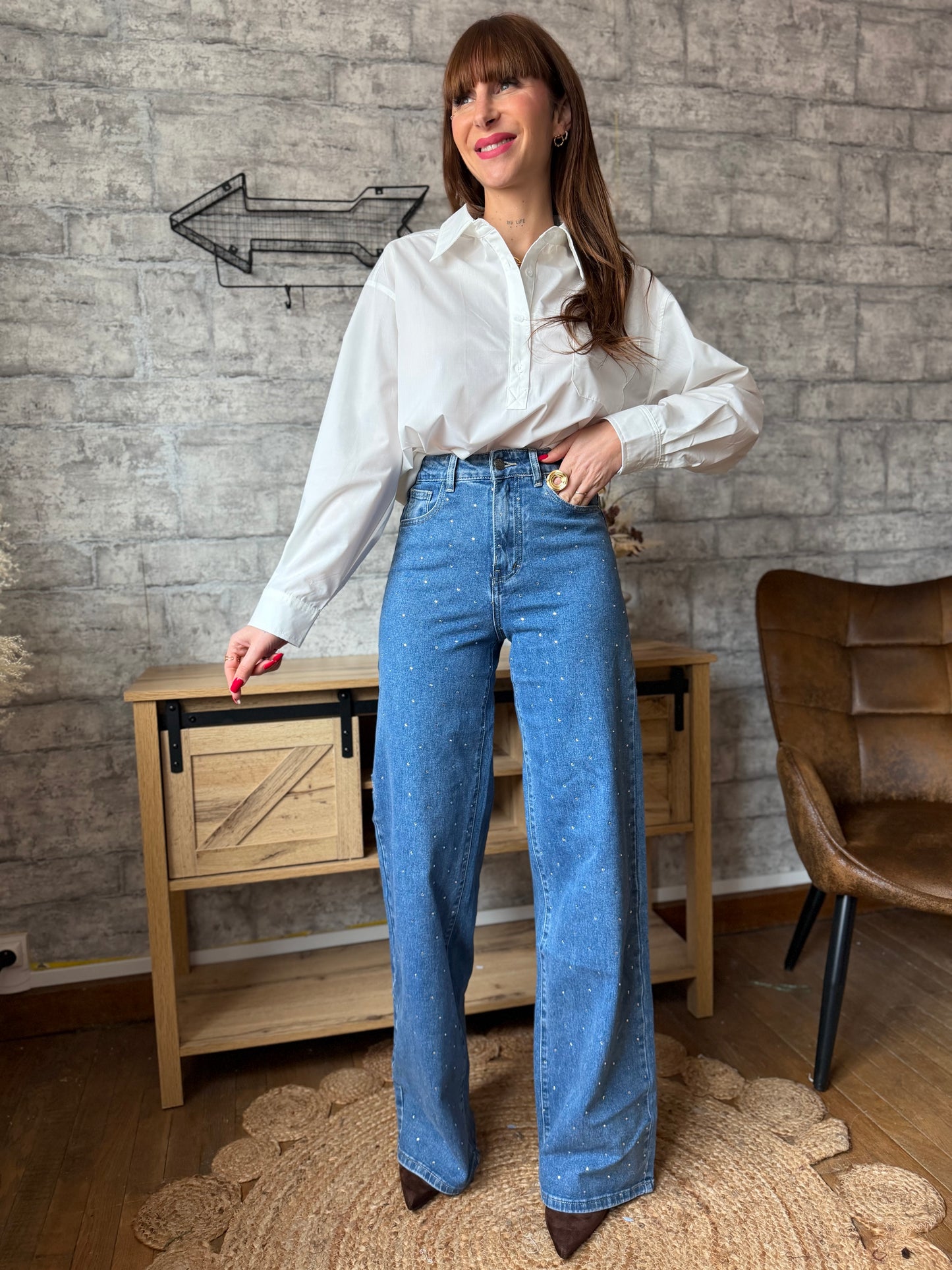 Jean's Strass Extra long (taille 40 et 42)