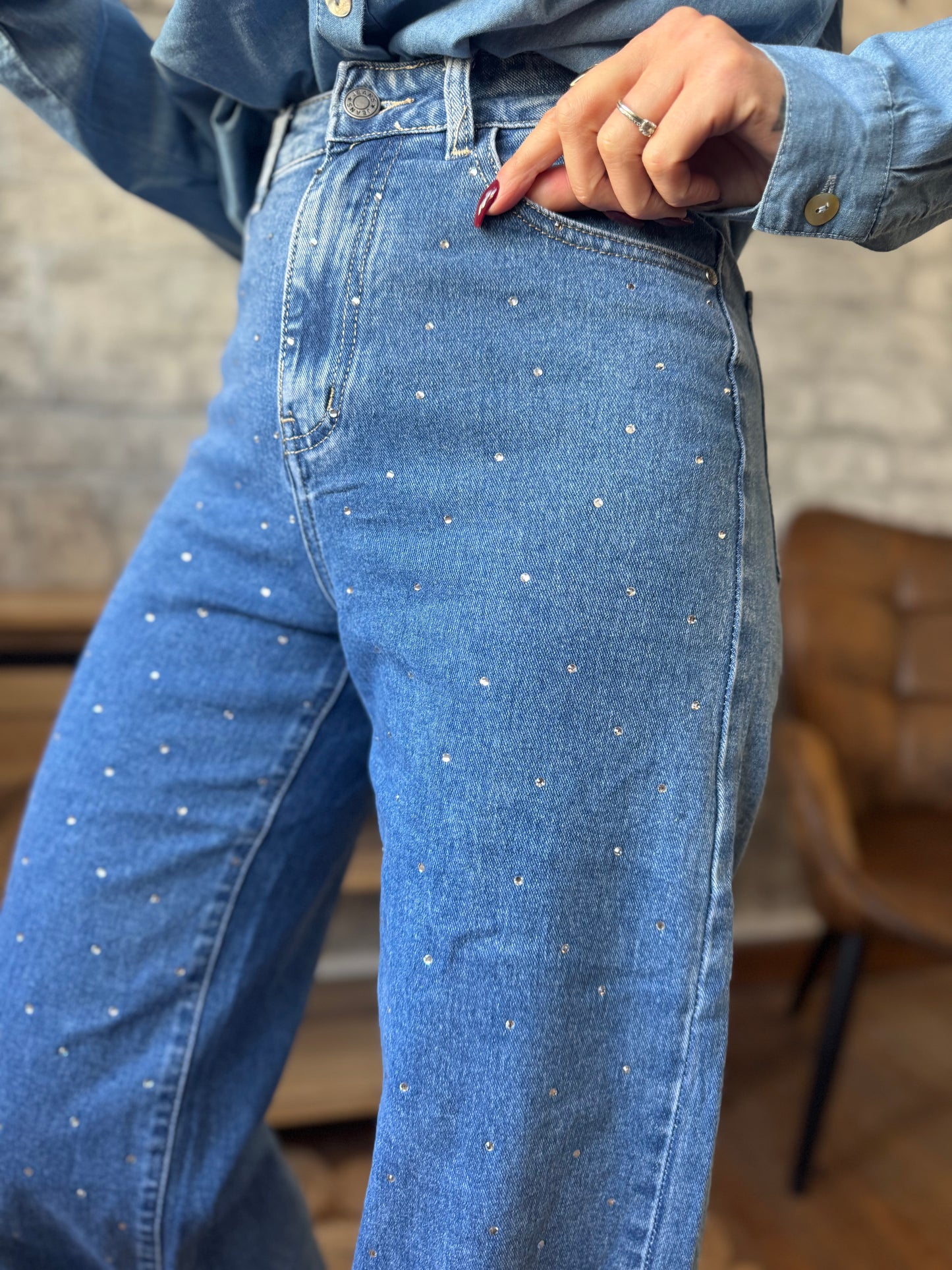 Jean's Strass Extra long