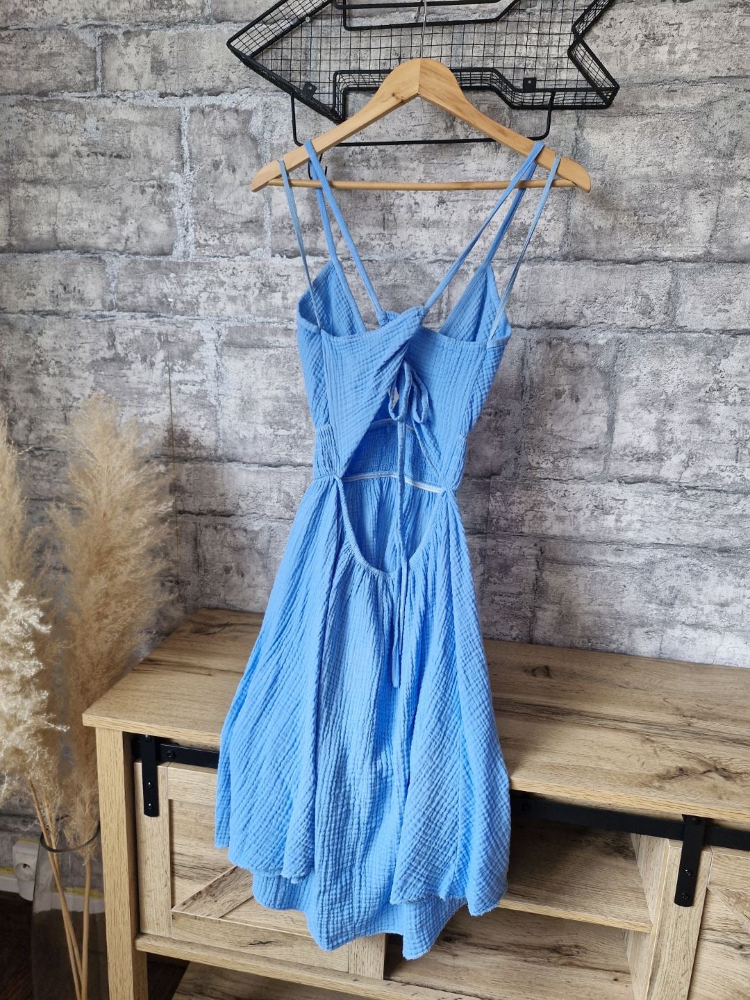 Robe Dos Croisé Bleu ciel