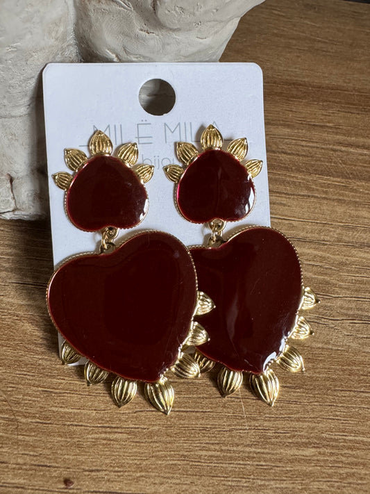 Boucle Coeur Bordeaux