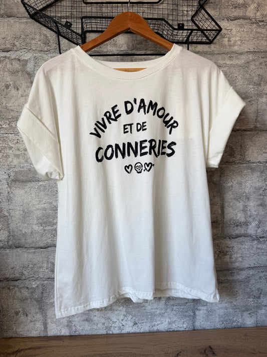 T Shirt Vivre d'amour et de conneries