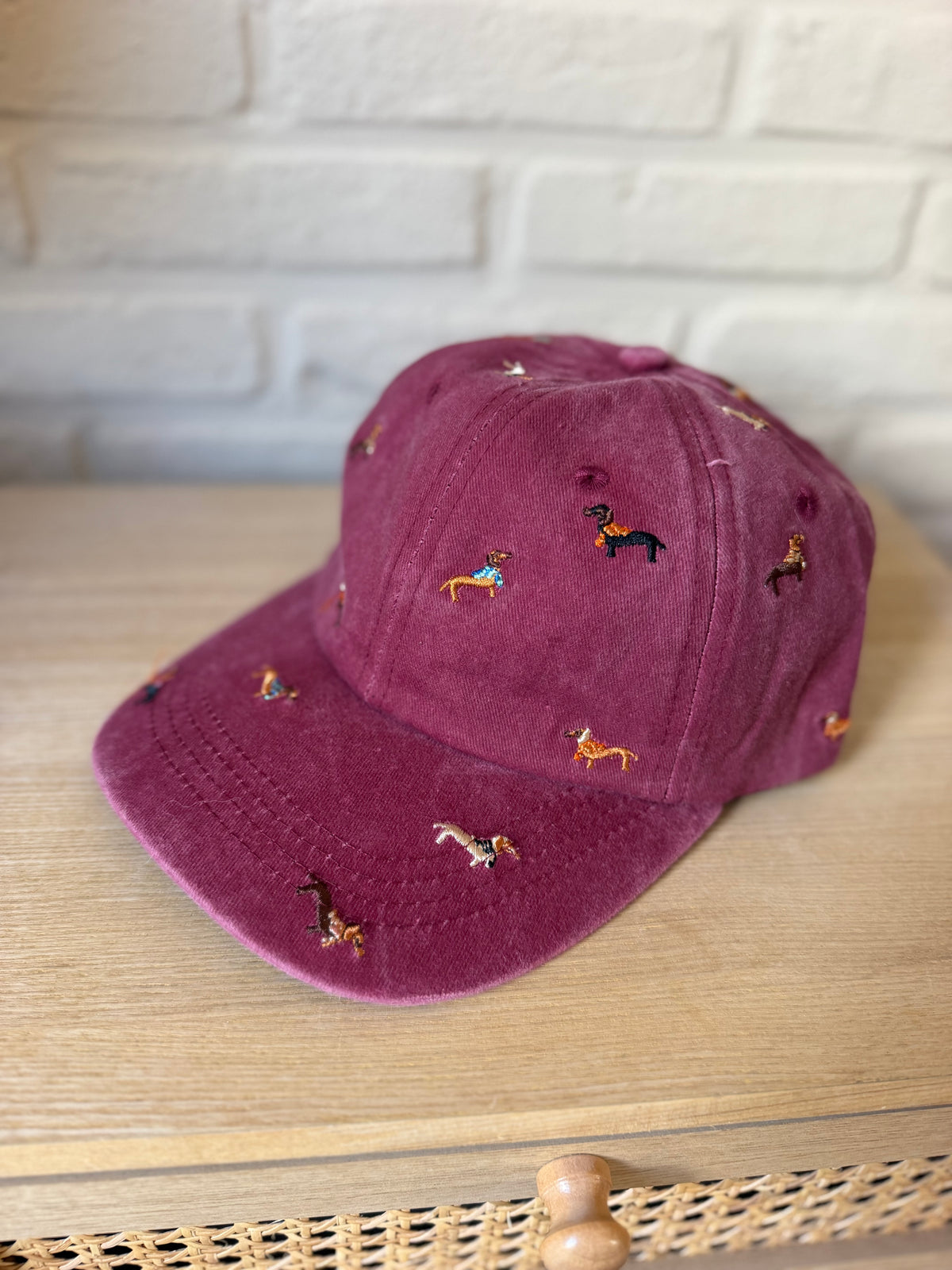 Casquette Dog Bordeaux