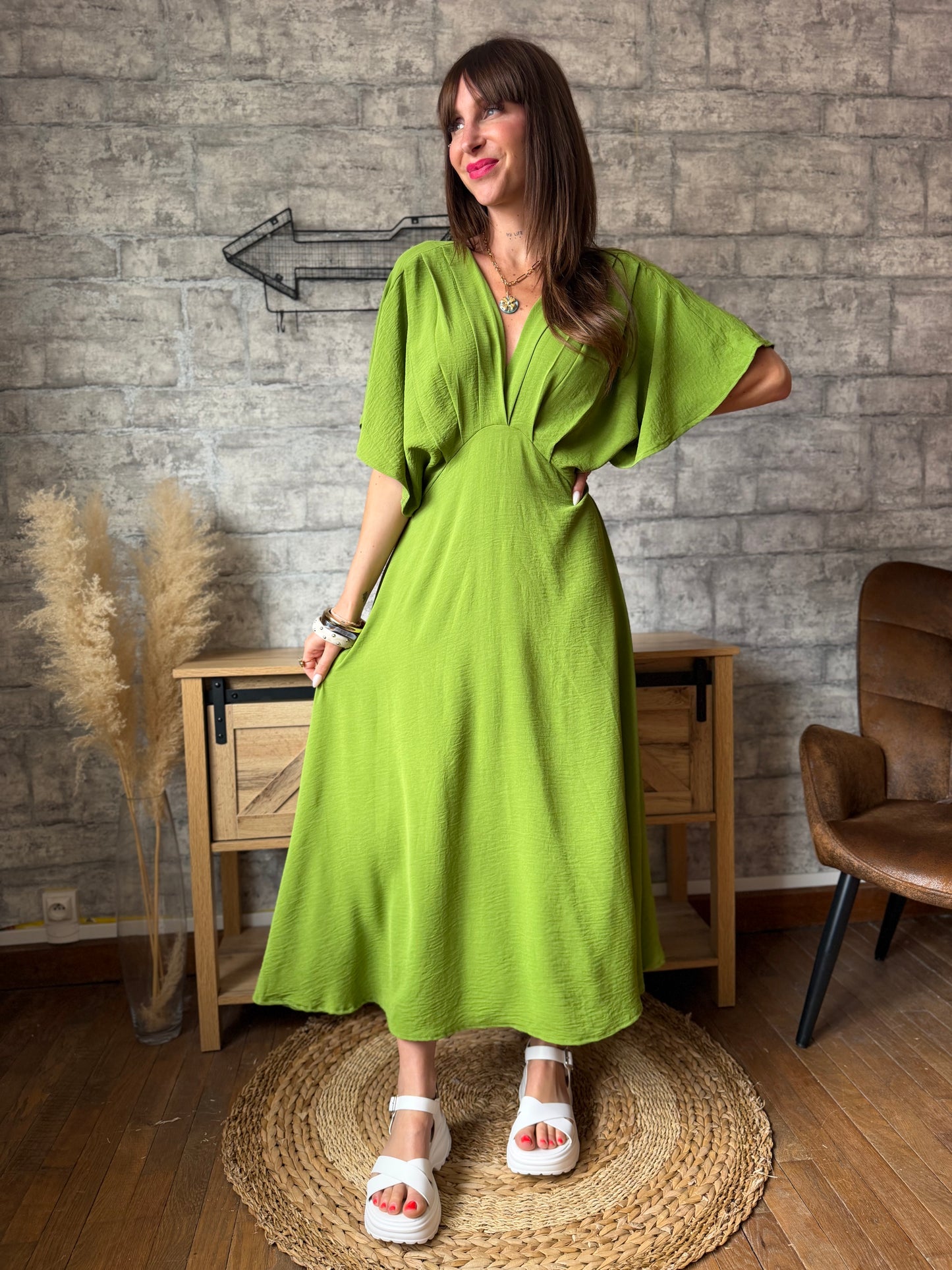 Robe Longue Coline Vert Olive