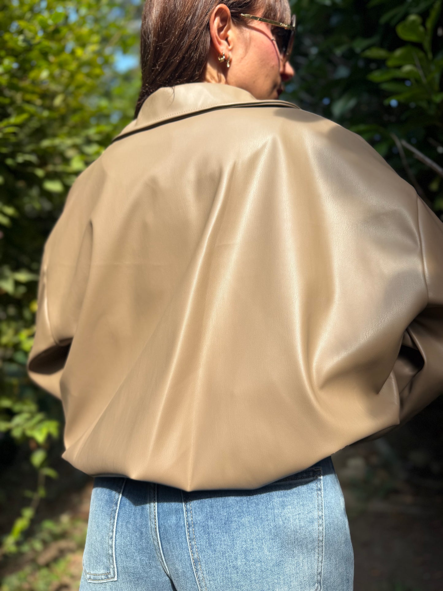 Veste Simili Mao Sable