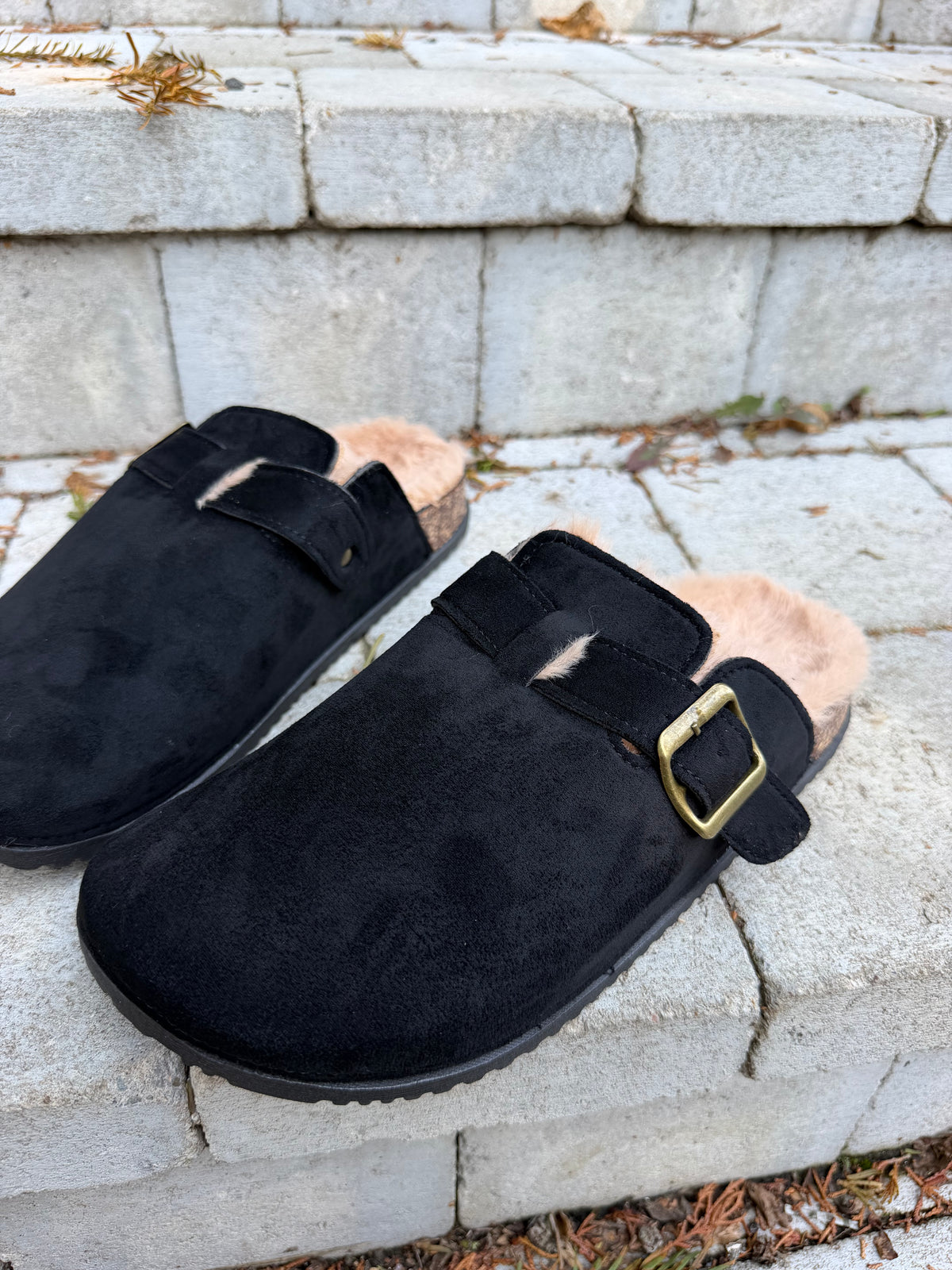Mule Fourrée Noir