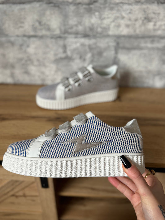 Basket Vanessa Wu Bleu Rayé