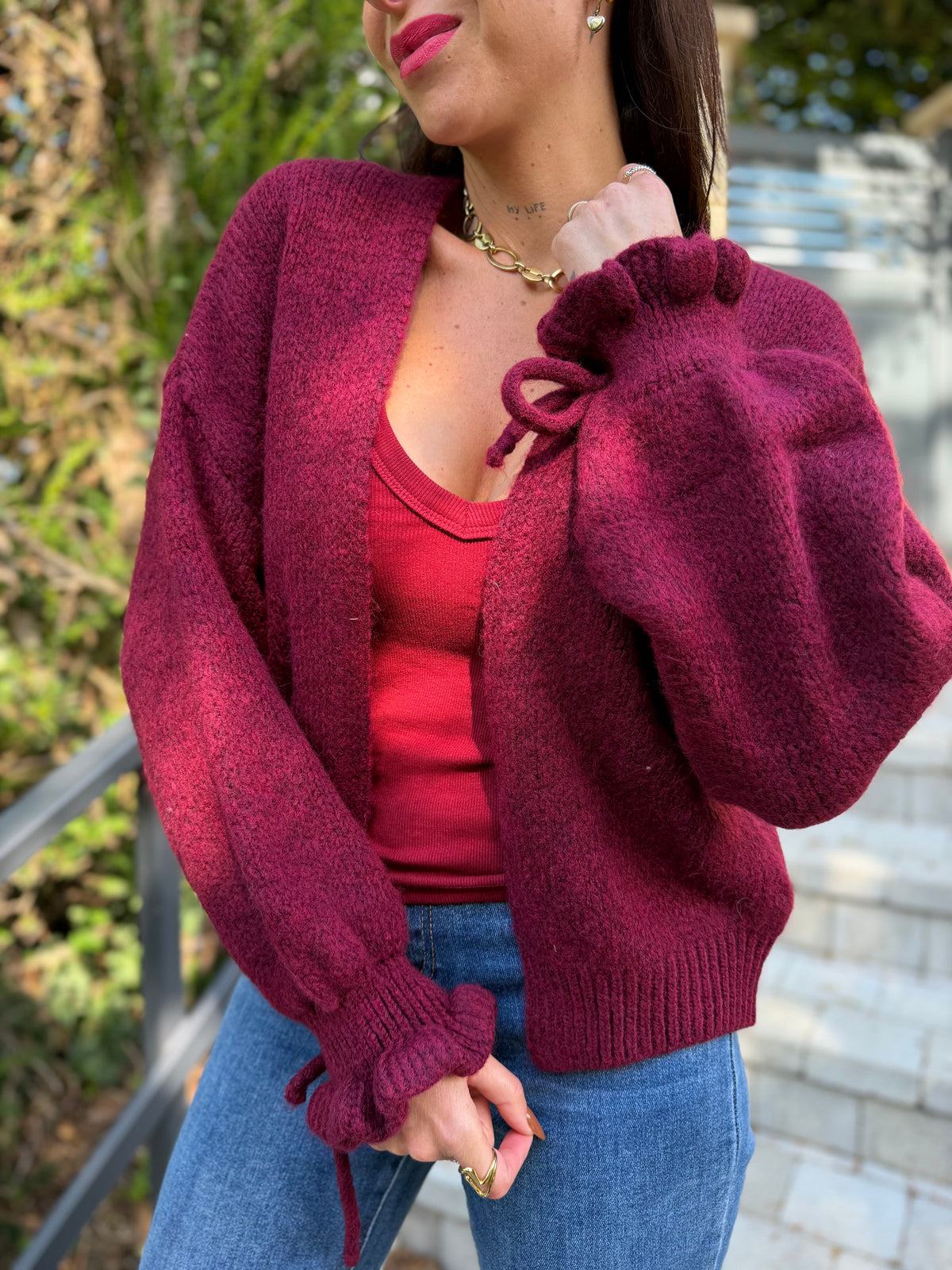 Gilet Cocoon Bordeaux