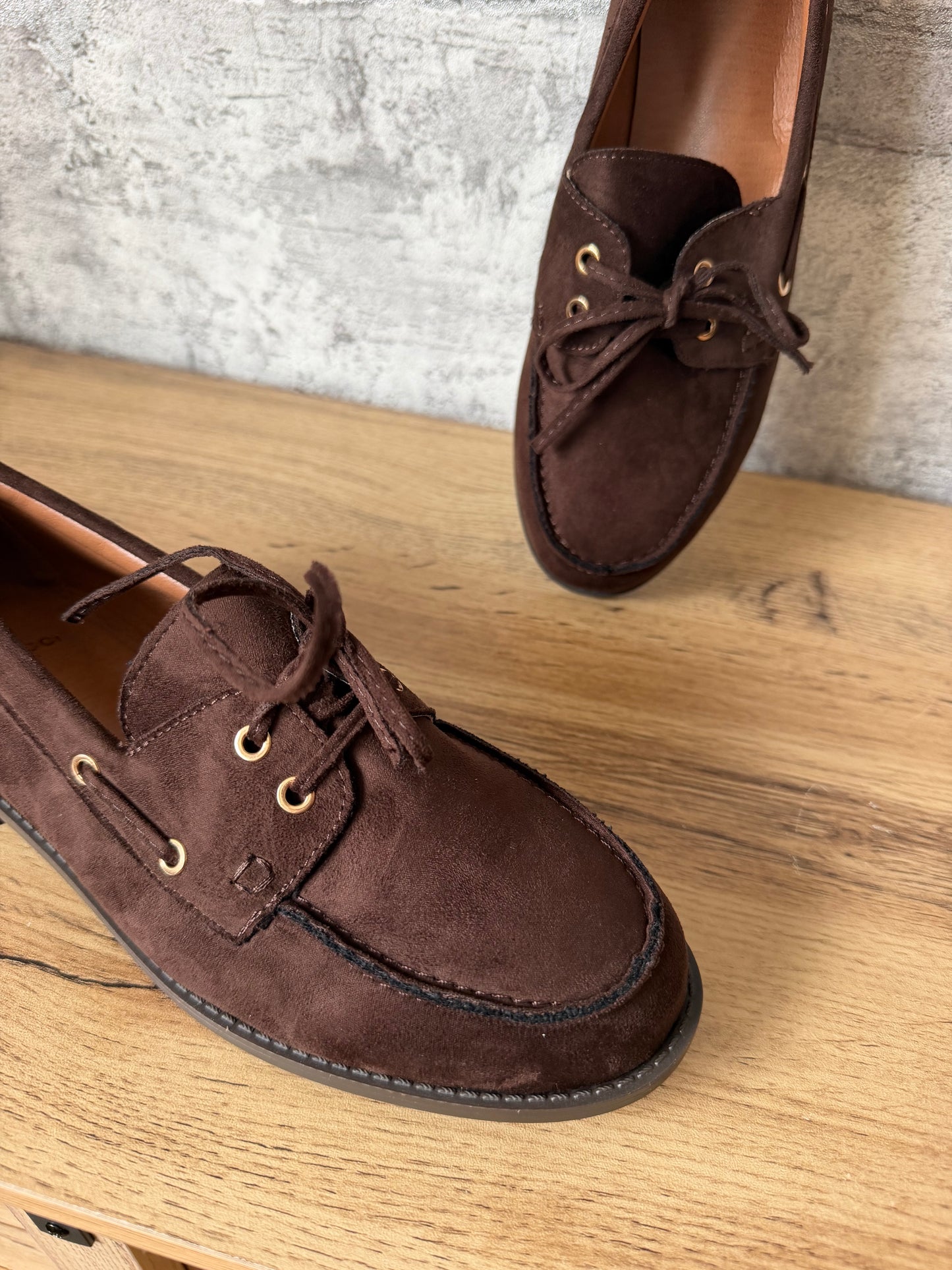 Mocassin Lacet Chocolat