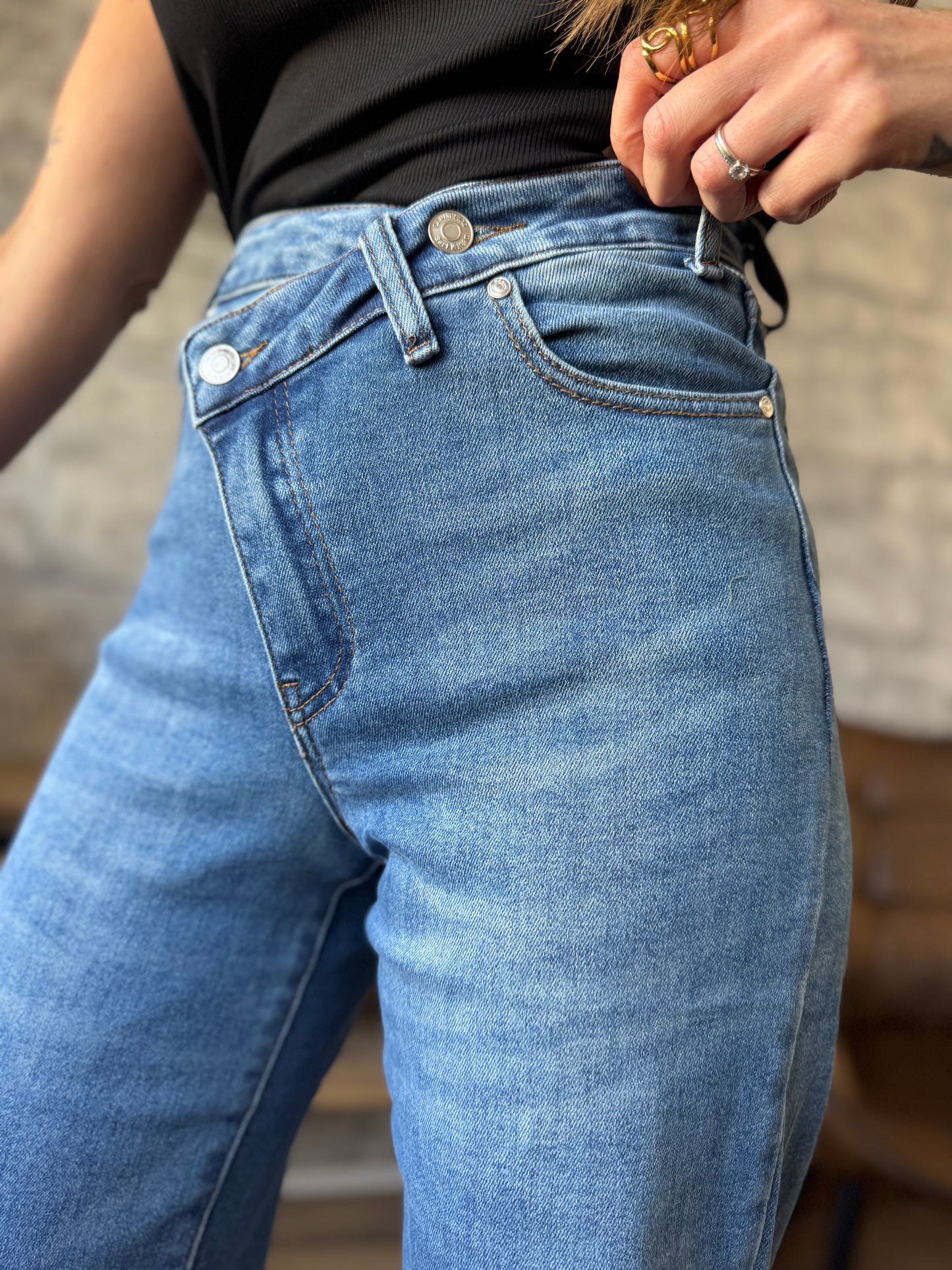 Jean’s Asymétrique Wide Extra Long