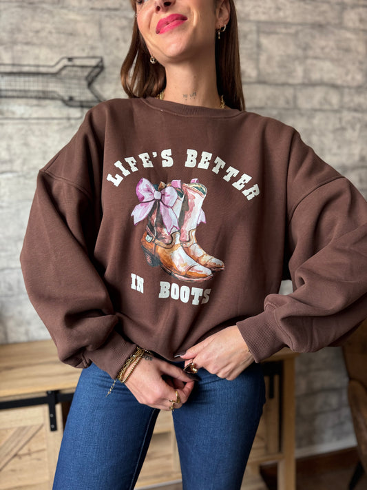 Sweat Santiag Chocolat