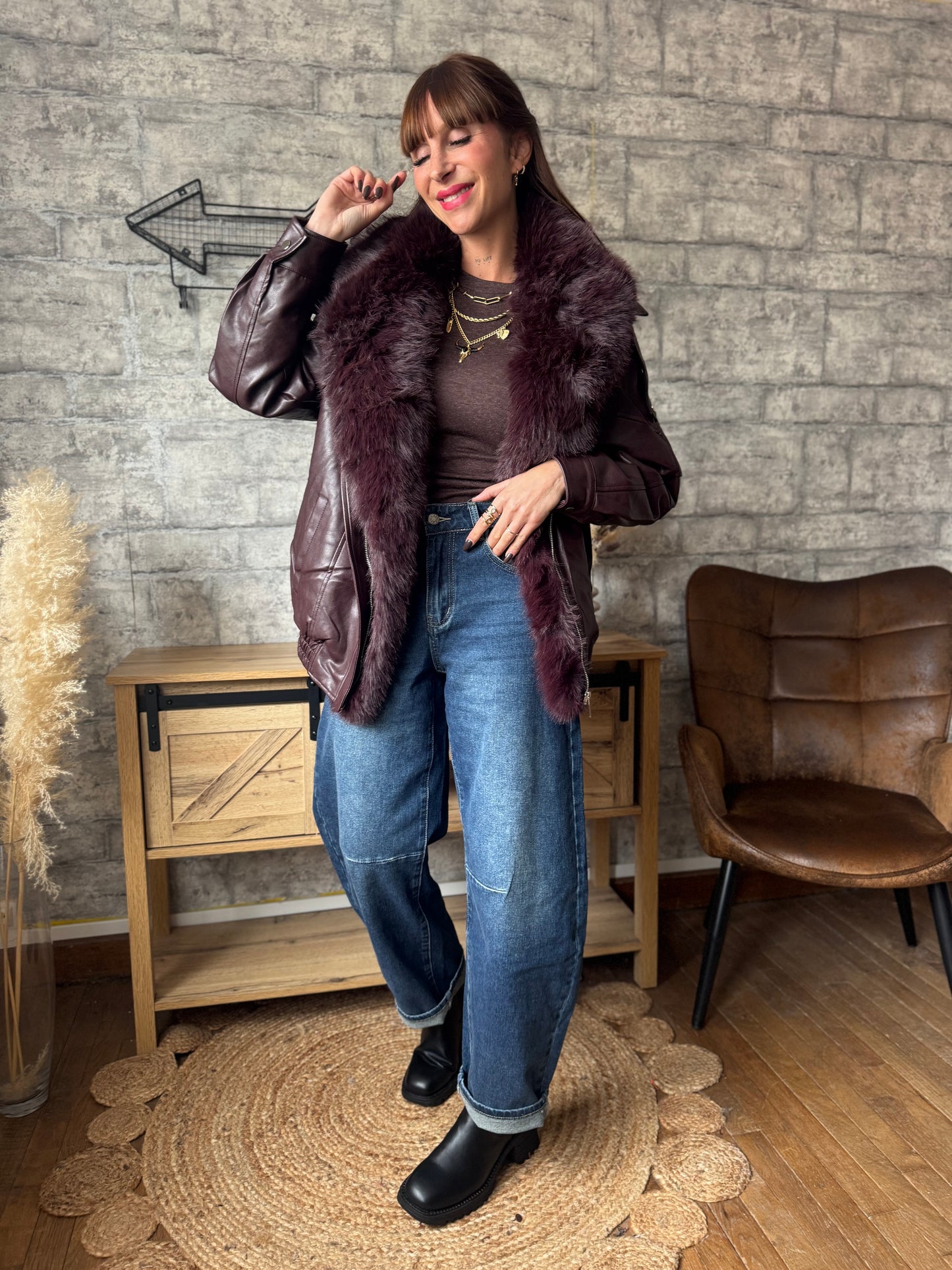 Veste Artika Bordeaux (fourrure amovible)