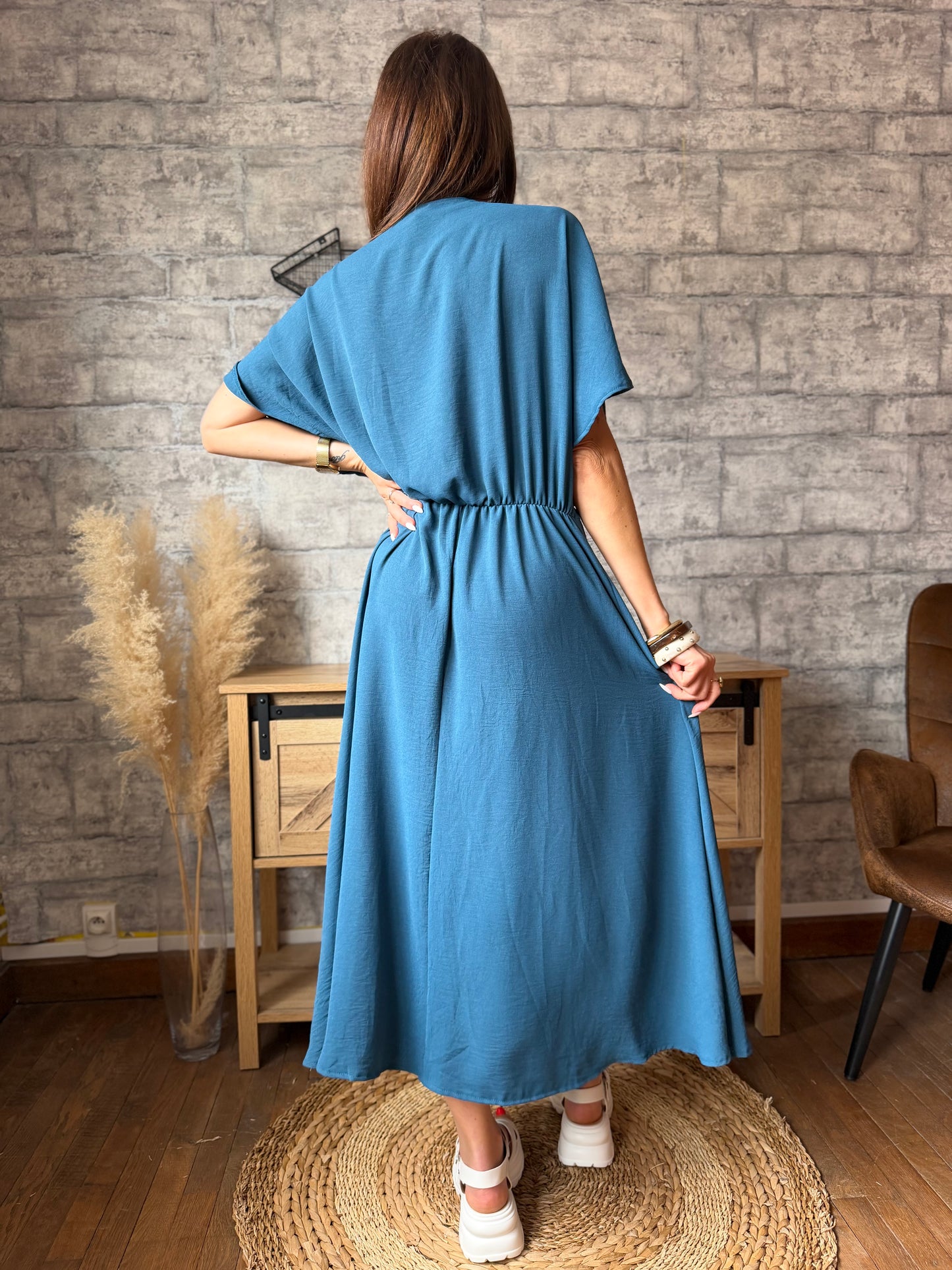 Robe Longue Coline Bleu Canard