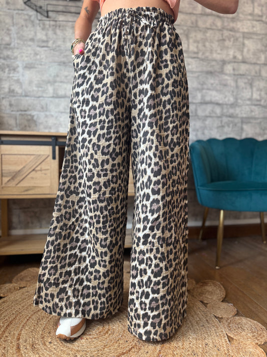 Pantalon Extra Large léopard