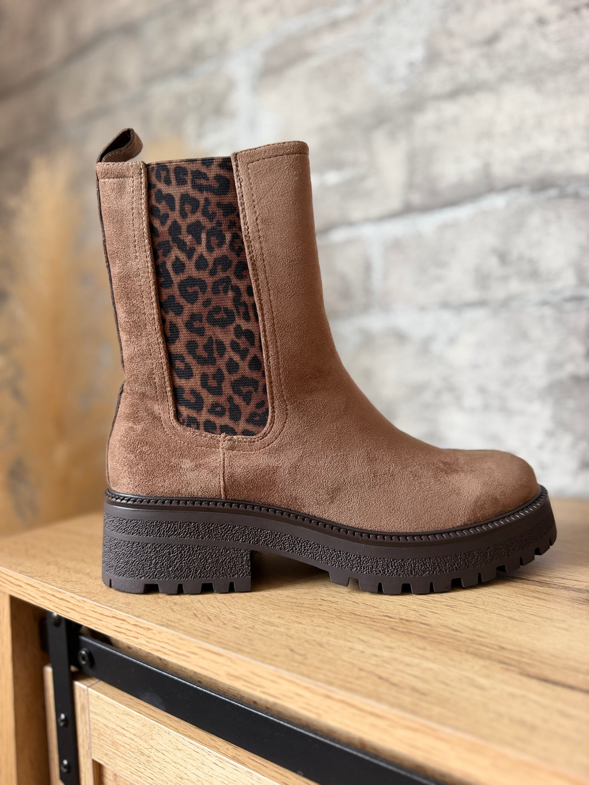 Boots Tina Sable Léopard