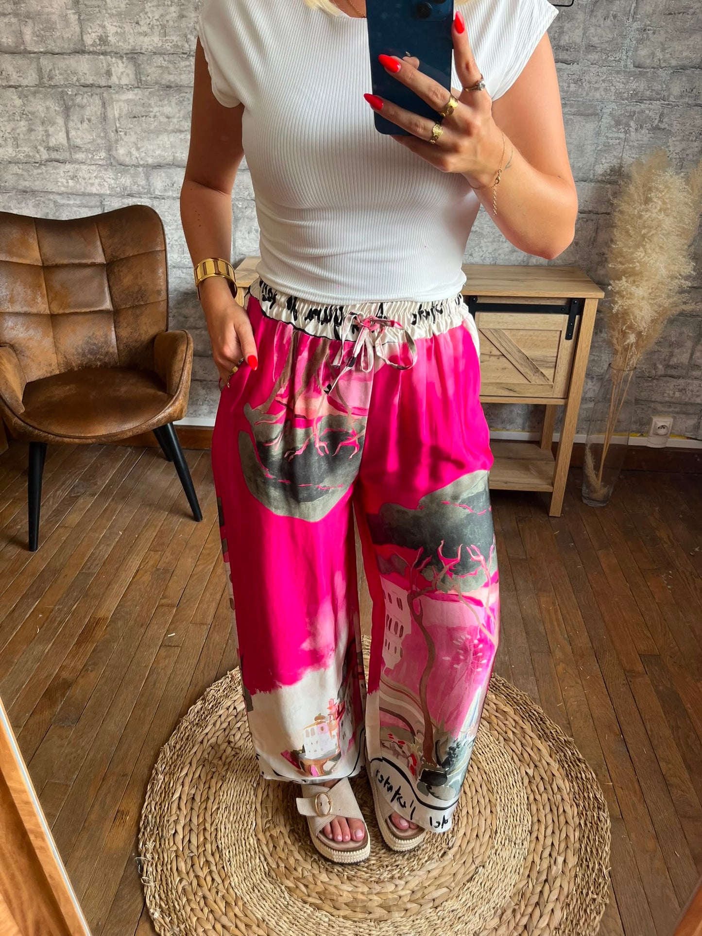 Pantalon Paysage Fuchsia