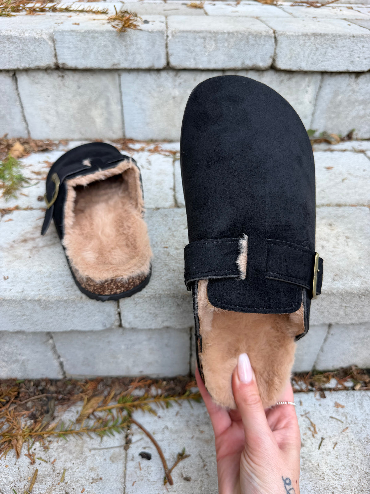 Mule Fourrée Noir