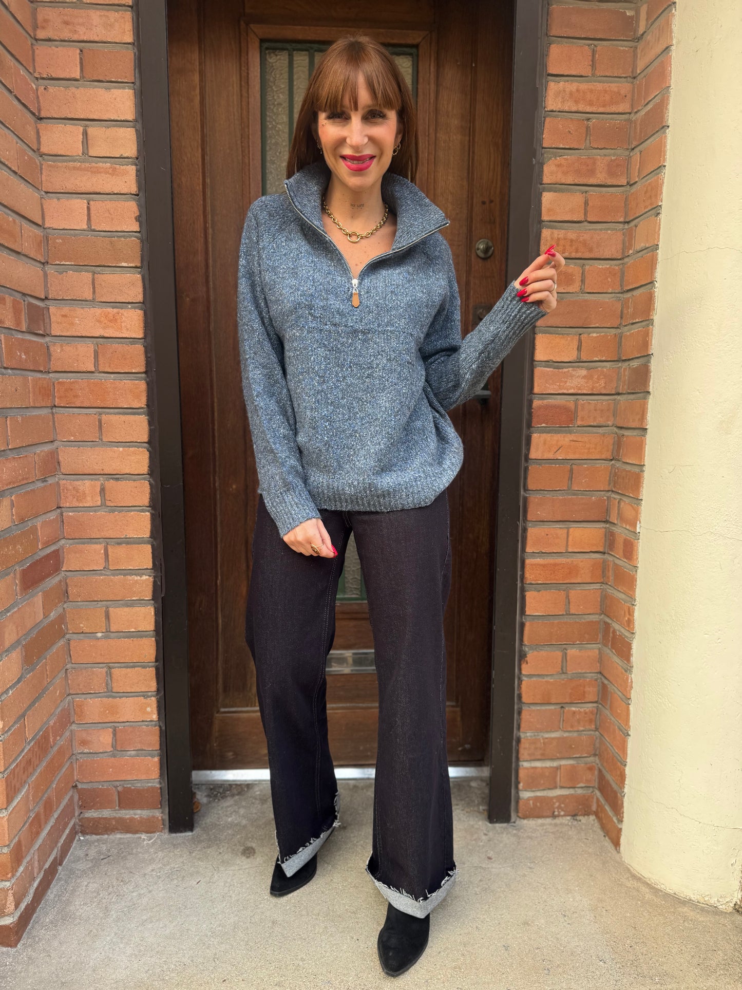 Pull Camionneur Bleu