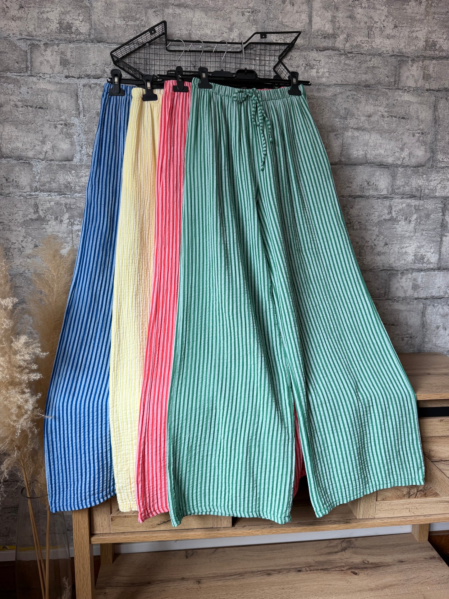 Pantalon Coton Rayé