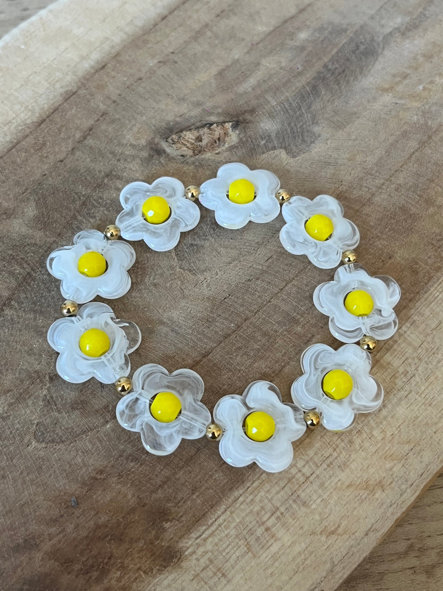 Bracelet Marguerite Blanc