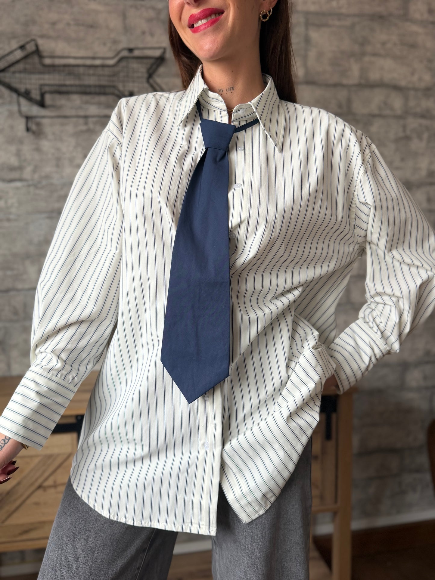 Chemise Cravate Blanc