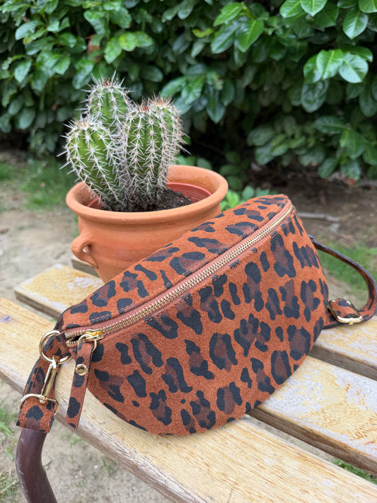 Sac banane Cuir Léopard
