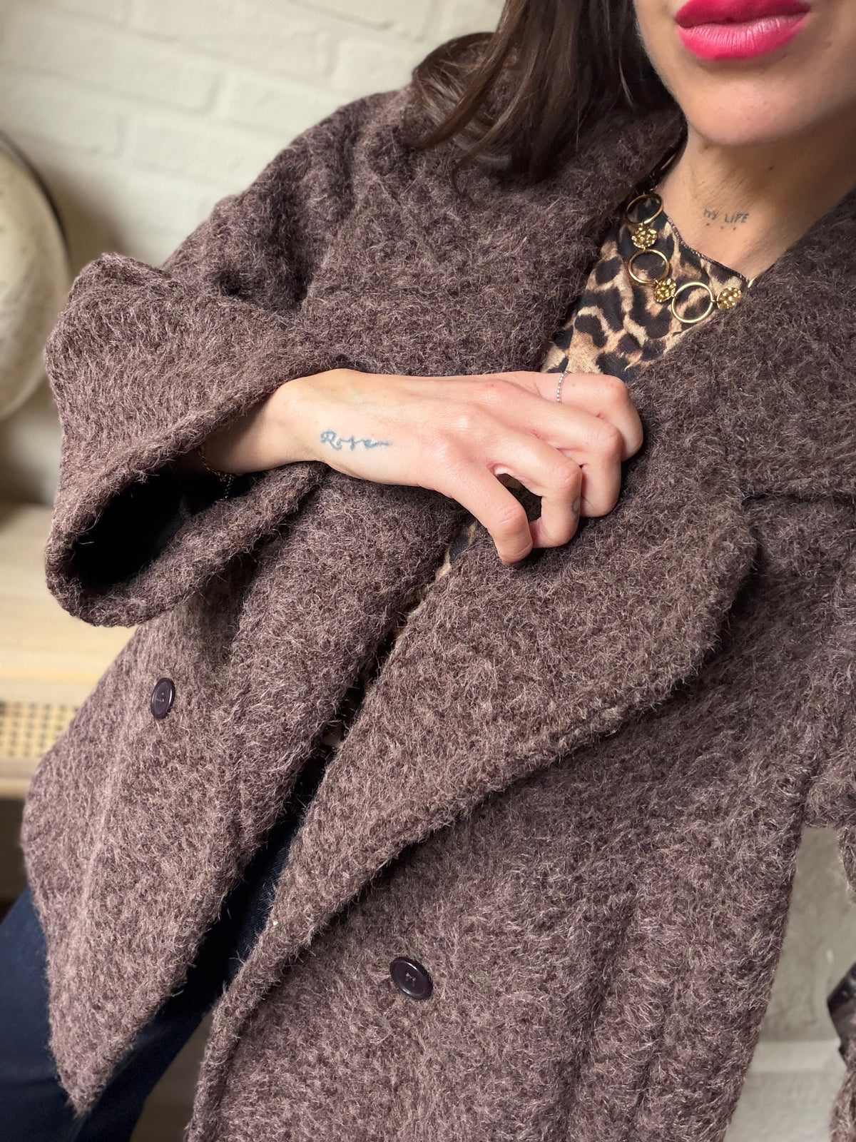 Manteau Bouclette Chocolat
