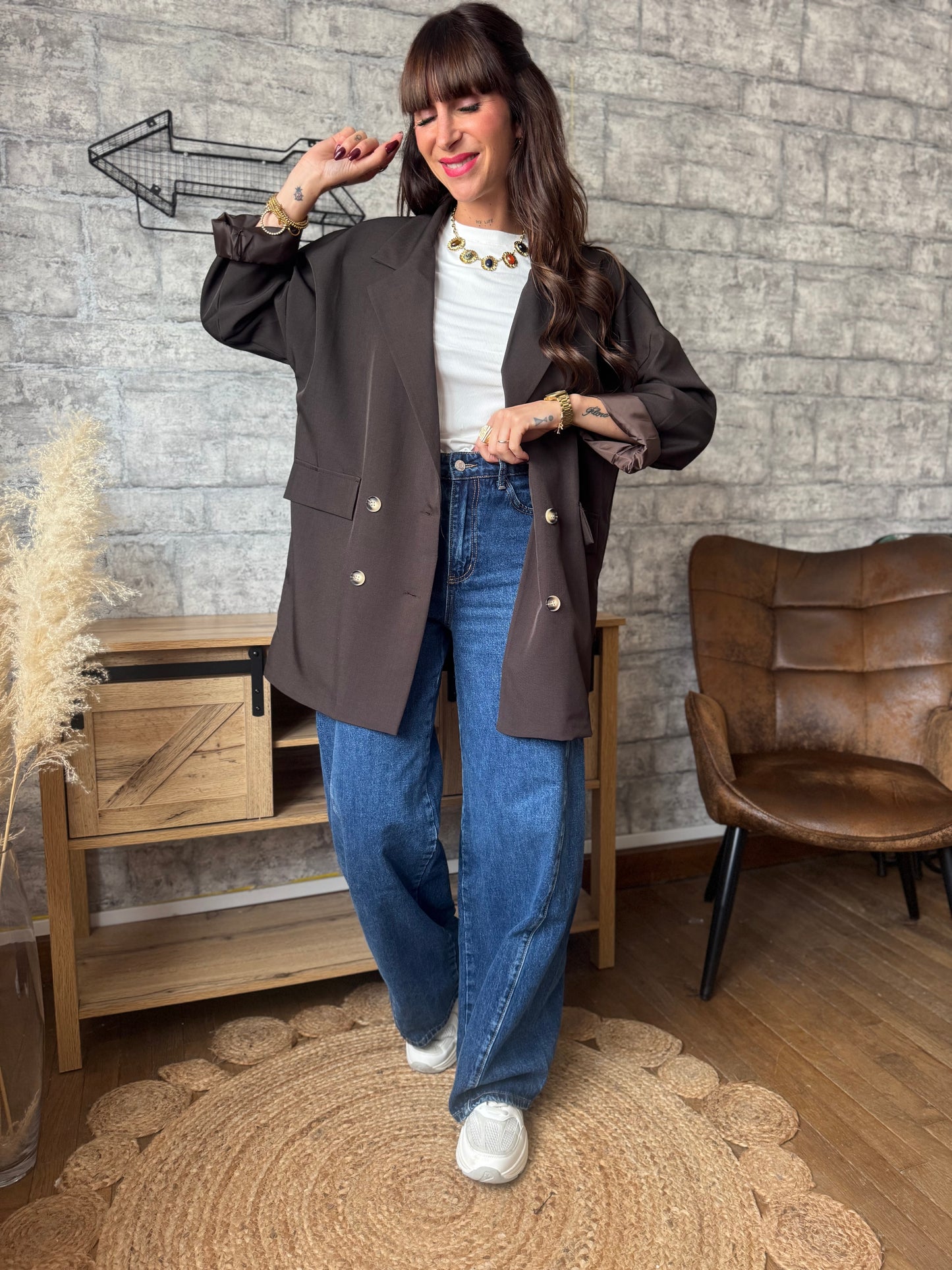 Veste Oversize Marron