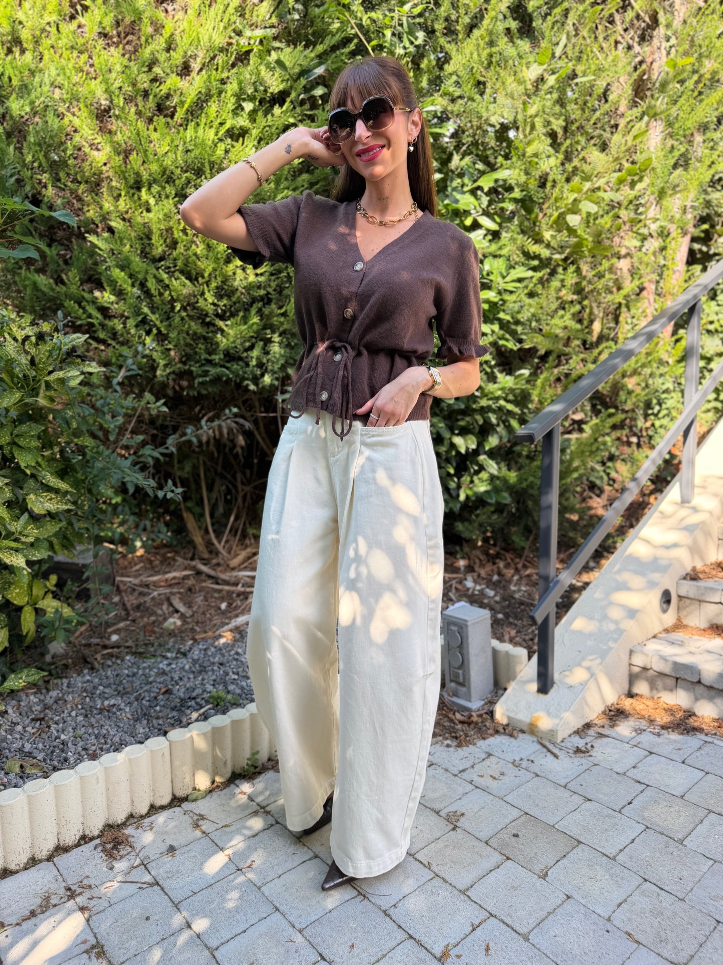 Pull Lacet Marron