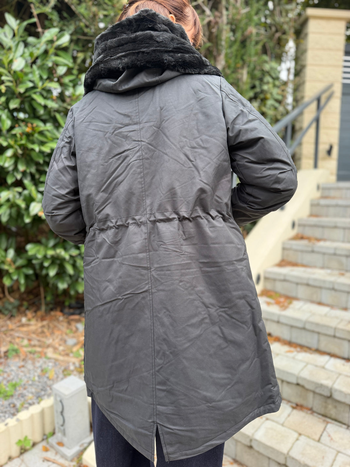 Manteau Fourré Parka Noir