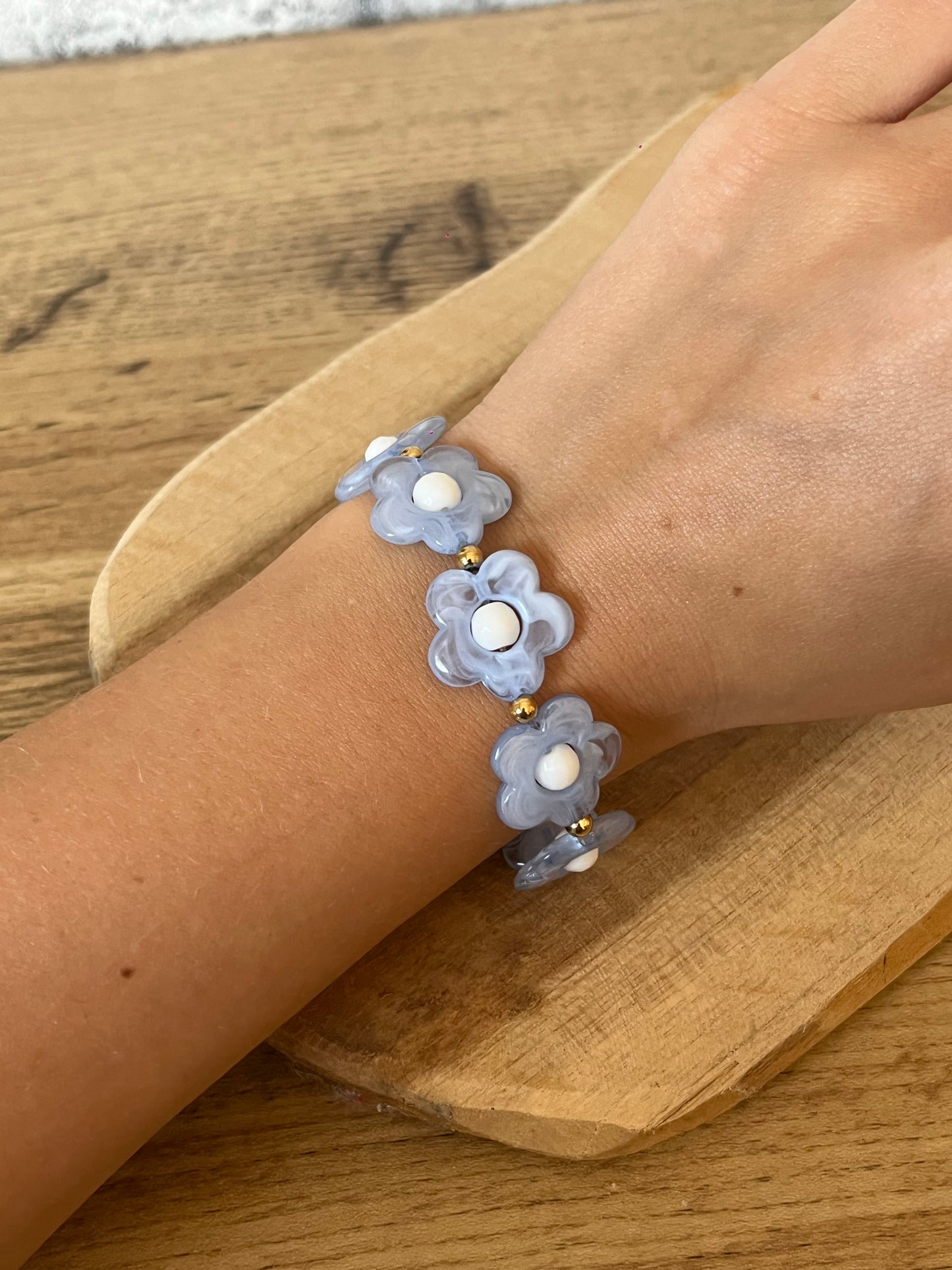 Bracelet Marguerite Bleu